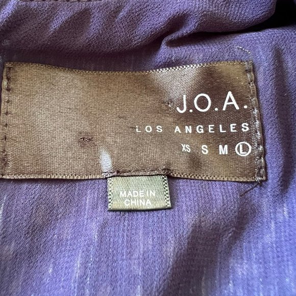 j.o.a. Los Angeles Size Large Blue White Spotted Mini Dress Keyhole Neckline - Picture 6 of 7